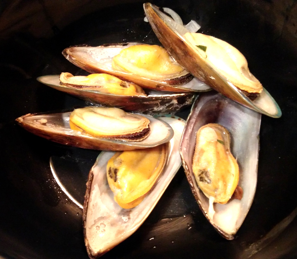 Moules cuites vapeur